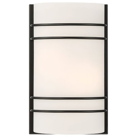 Access Lighting Cassi, 2 Light Wall Sconce, Matte Black Finish, Opal Glass 20416-MBL/OPL